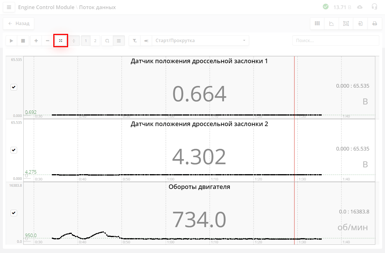 Режим без автомасштаба